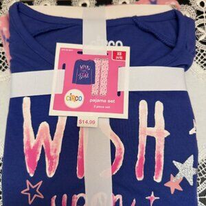 NEW CIRCO GIRLS PAJAMA SET 2 PIECE SLEEPWEAR - Wish Upon A Star - XS 4/5